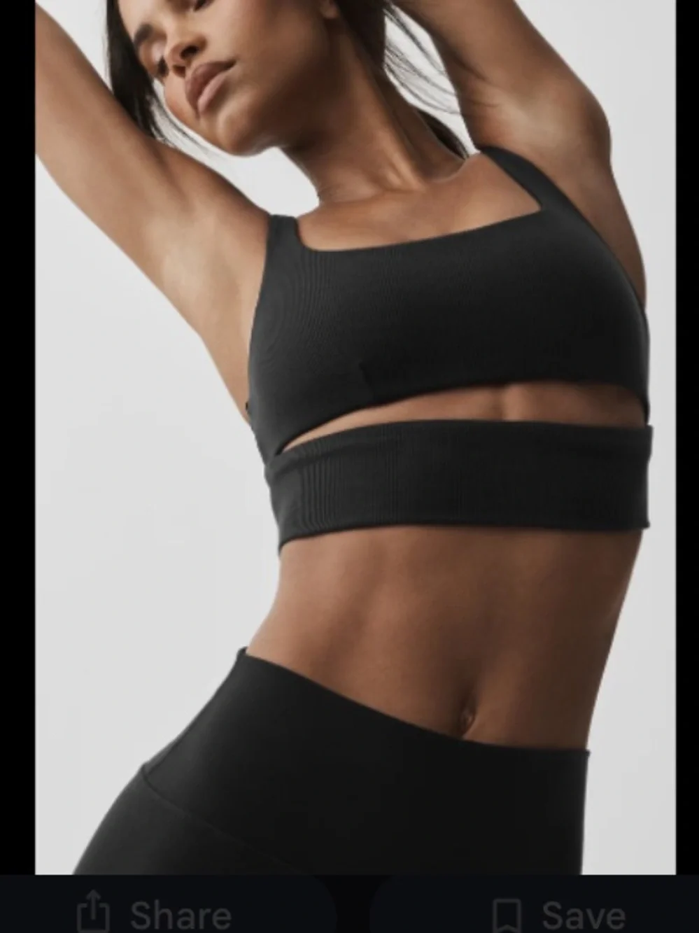 Alo Black Slit Bra